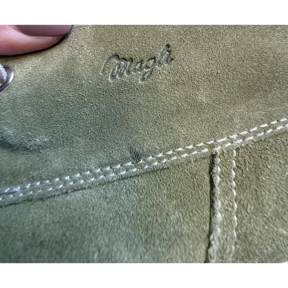 Bruno Magli Men Chukka Desert Green Suede‎ Ankle Lace Up Boots Leather Sz 10